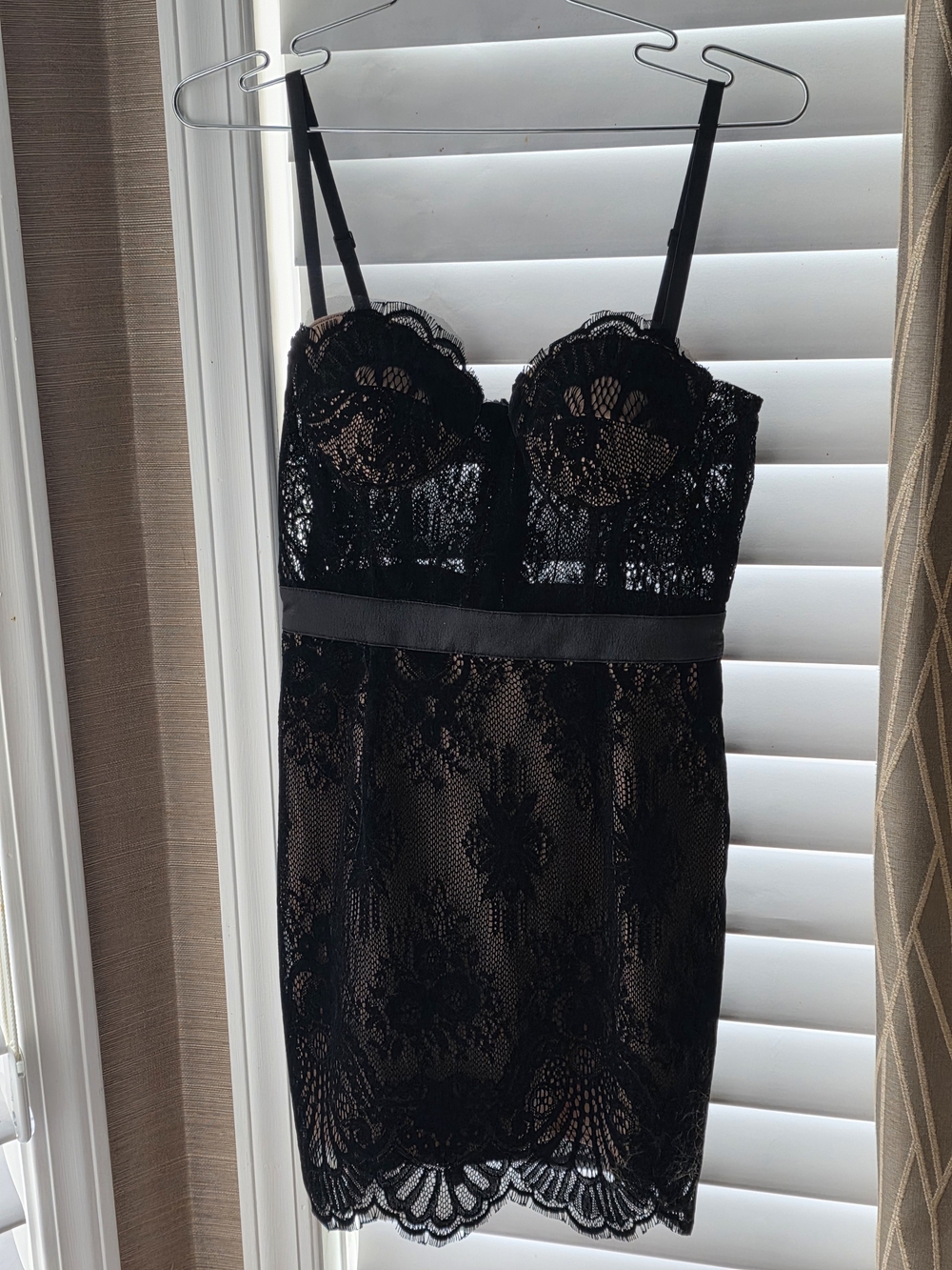 Chrissy TeigenXRevolve Black Lace Bustier Slip Dress